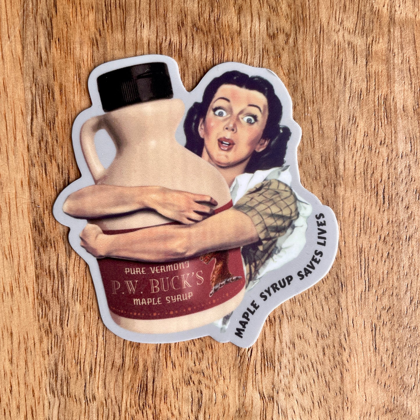 Maple Syrup Saves Lives funny sticker