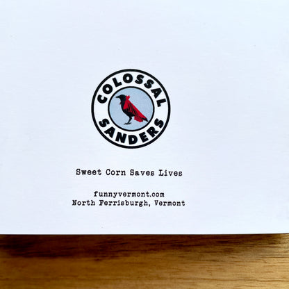 Sweet corn Saves Lives funny food greeting card