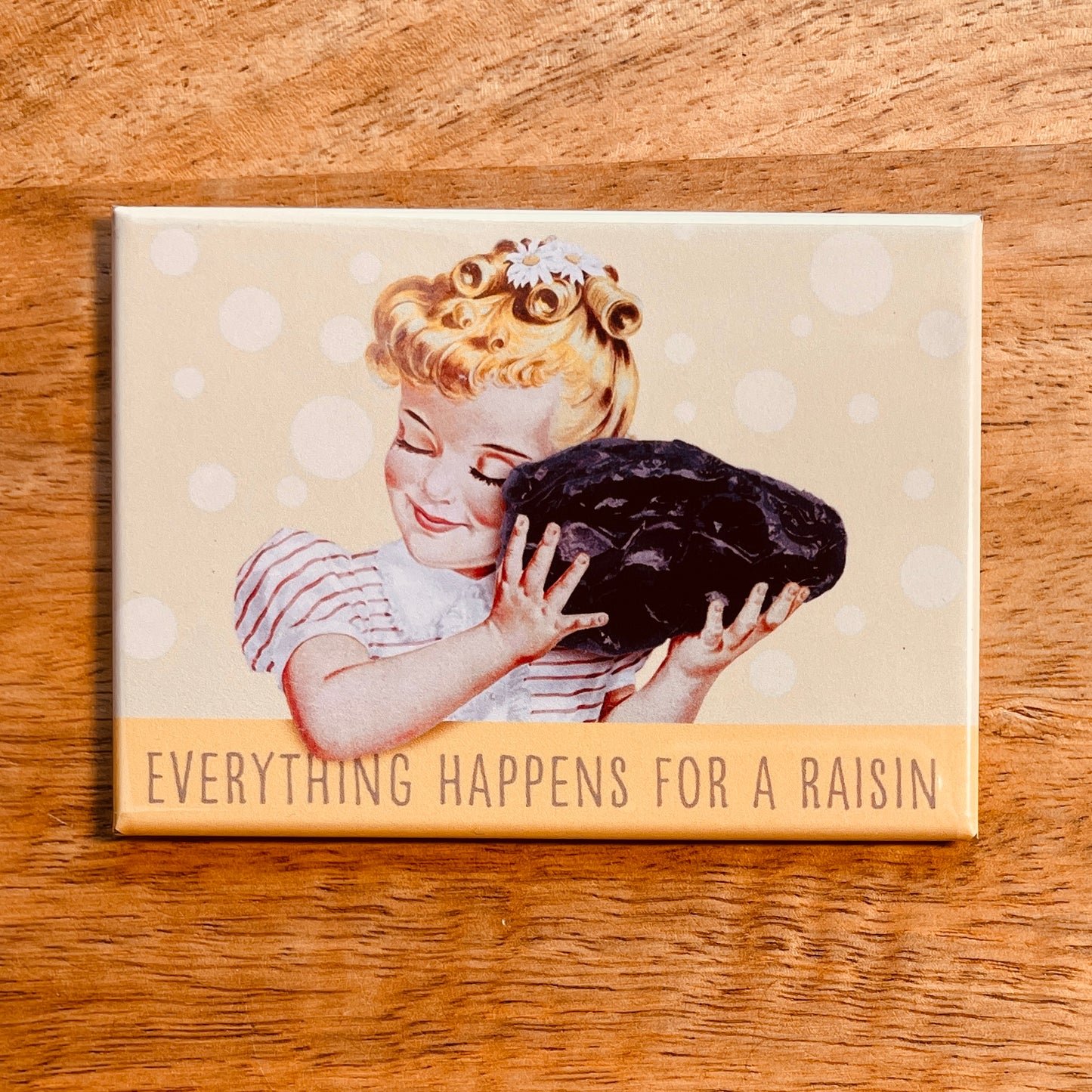Everything Happens for a Raisin funny magnet