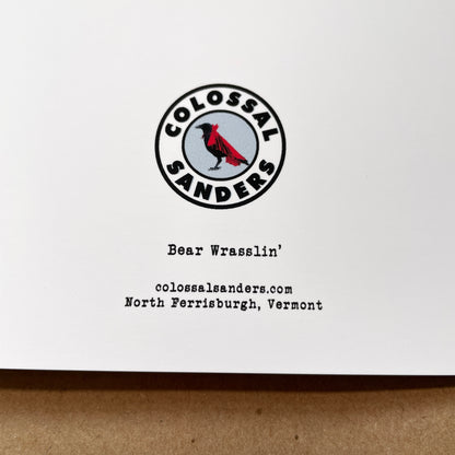 Bear wrestler Father's Day greeting card