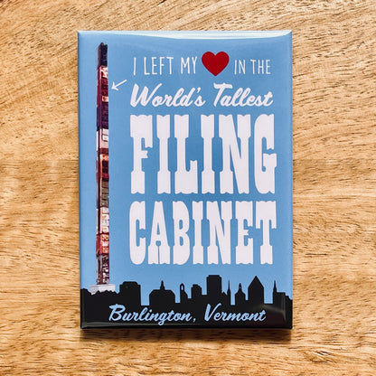 World's Tallest Filing Cabinet funny magnet
