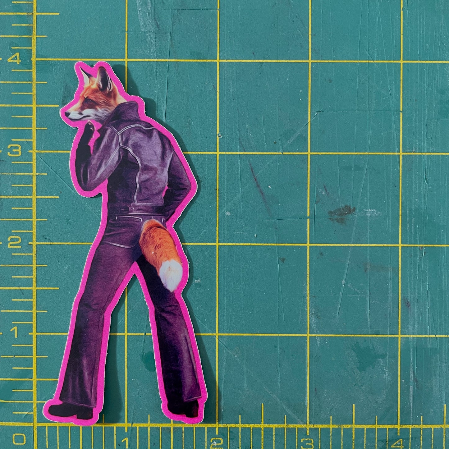 Fox in Clothes funny animal sticker