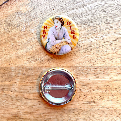 Hay Girl (button or magnet)