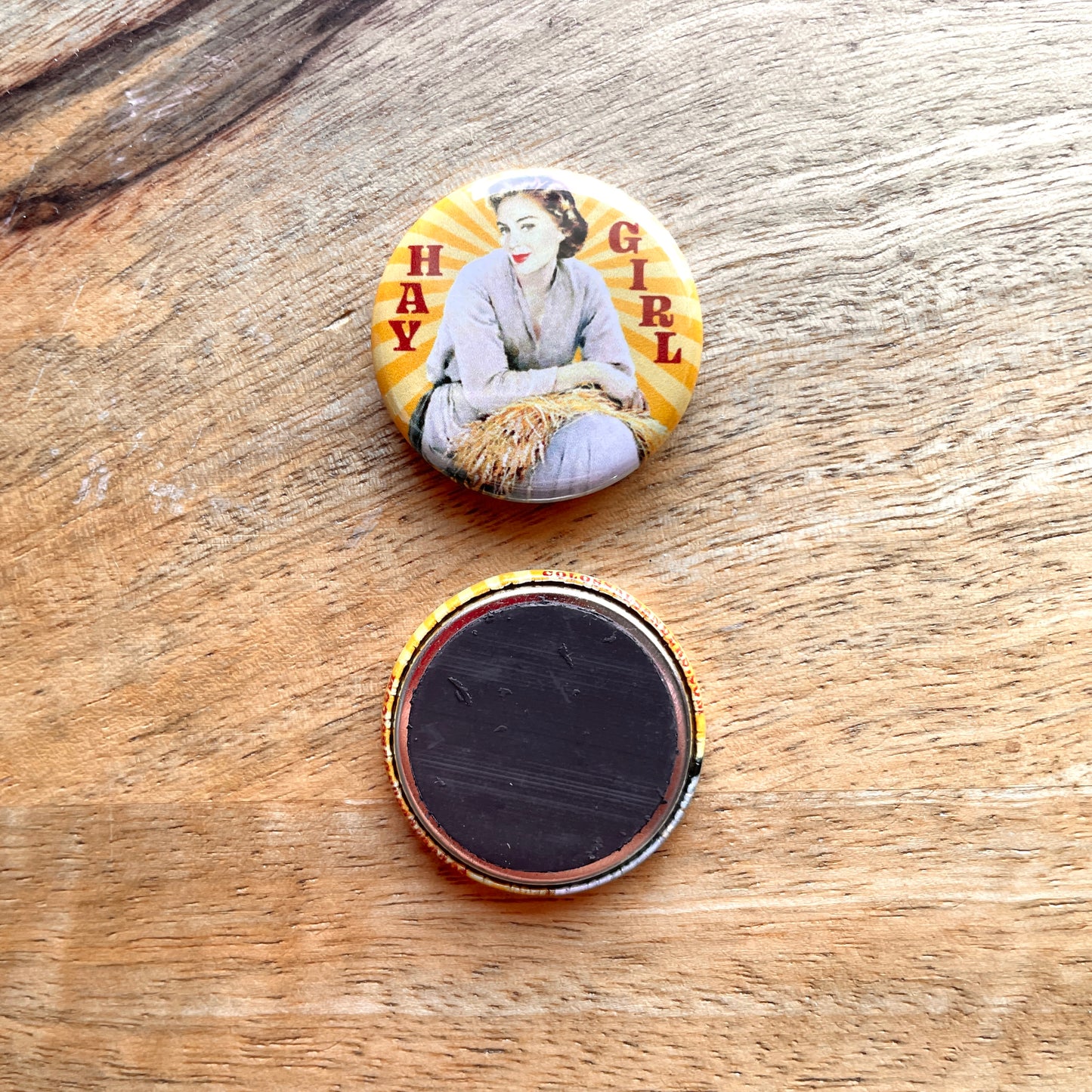 Hay Girl (button or magnet)