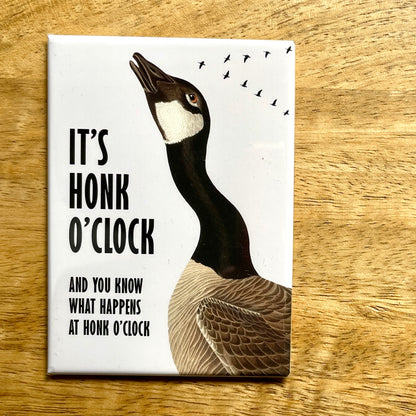 Honk O'clock Goose funny bird magnet
