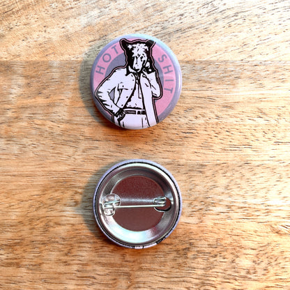 Hot Sh*t Bear (button or magnet)