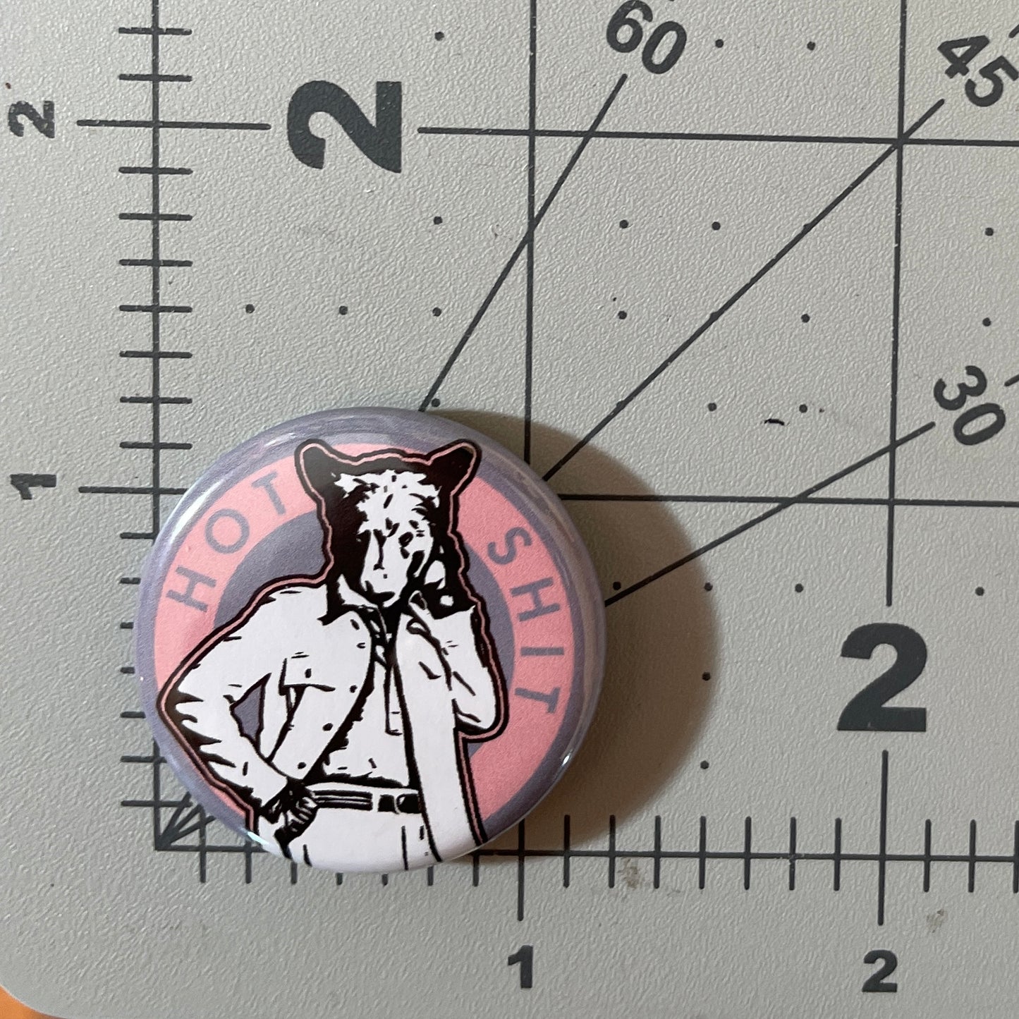 Hot Sh*t Bear (button or magnet)