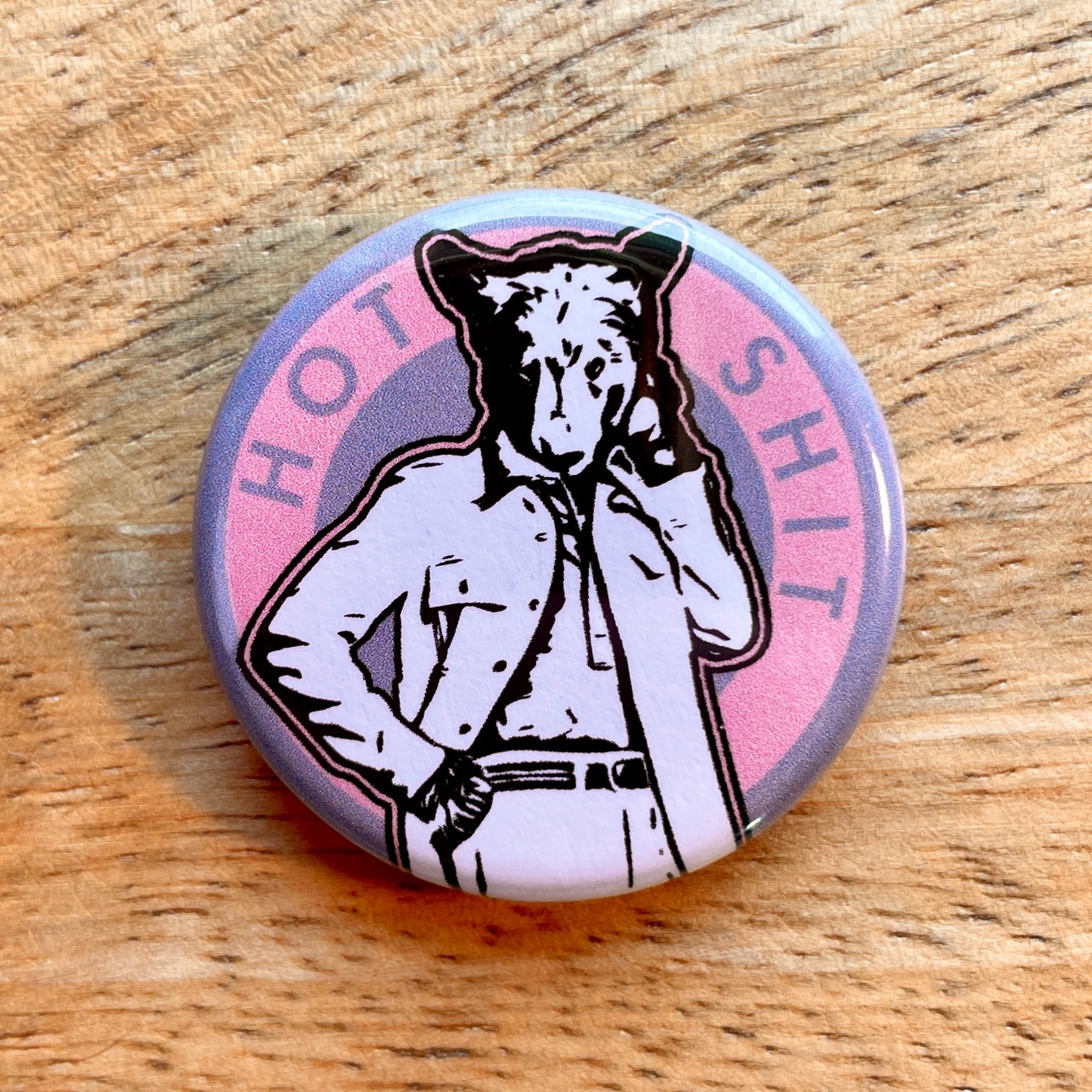 Hot Sh*t Bear (button or magnet)