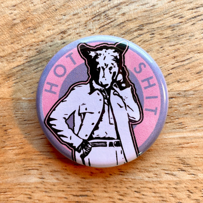 Hot Sh*t Bear (button or magnet)