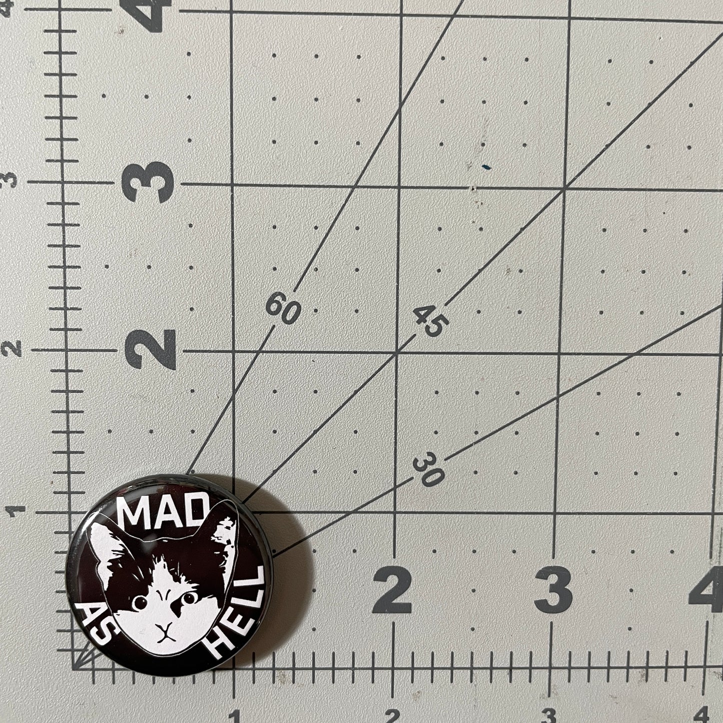 Mad as Hell Kitten button or magnet