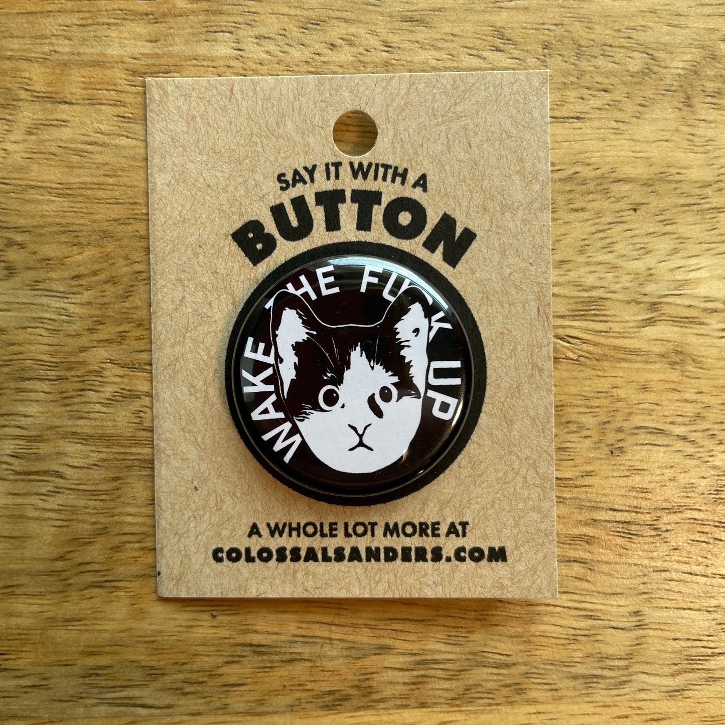 Wake the F Up Kitten button or magnet