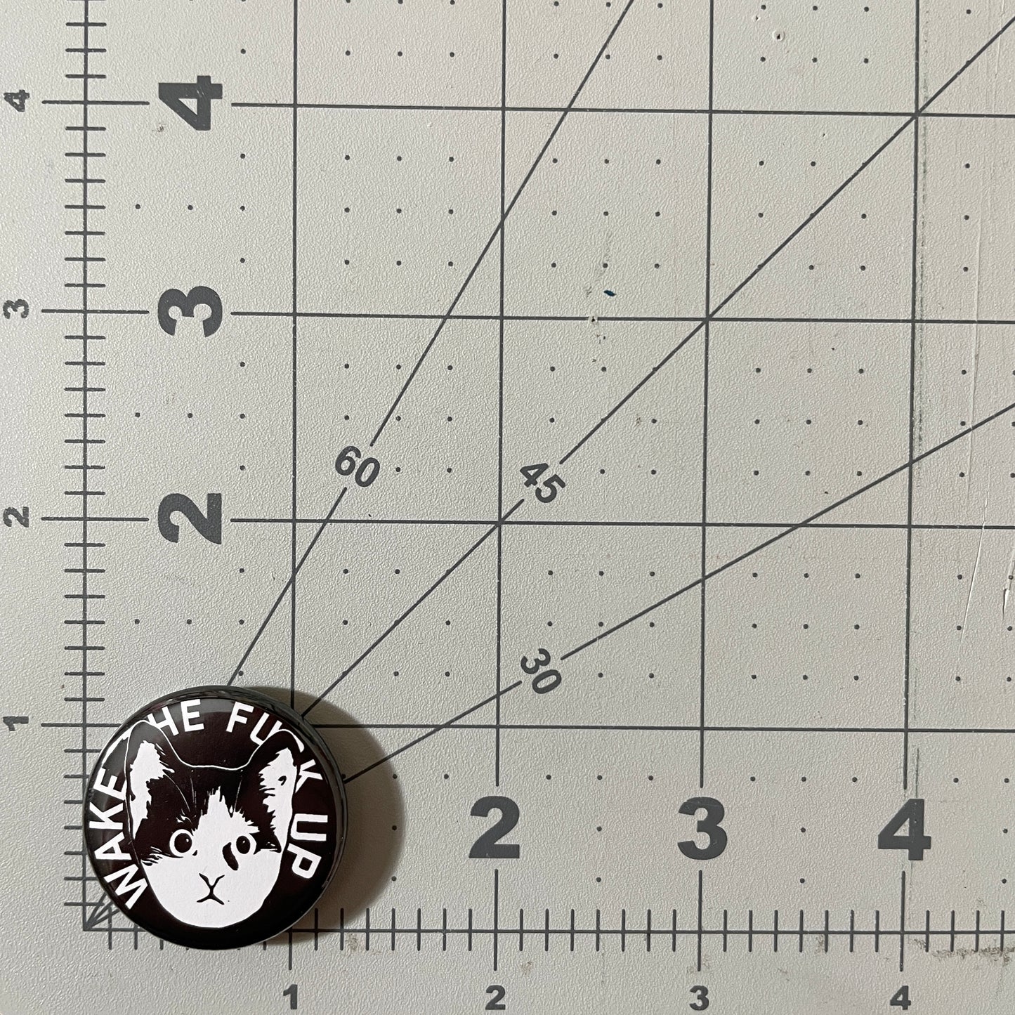 Wake the F Up Kitten button or magnet