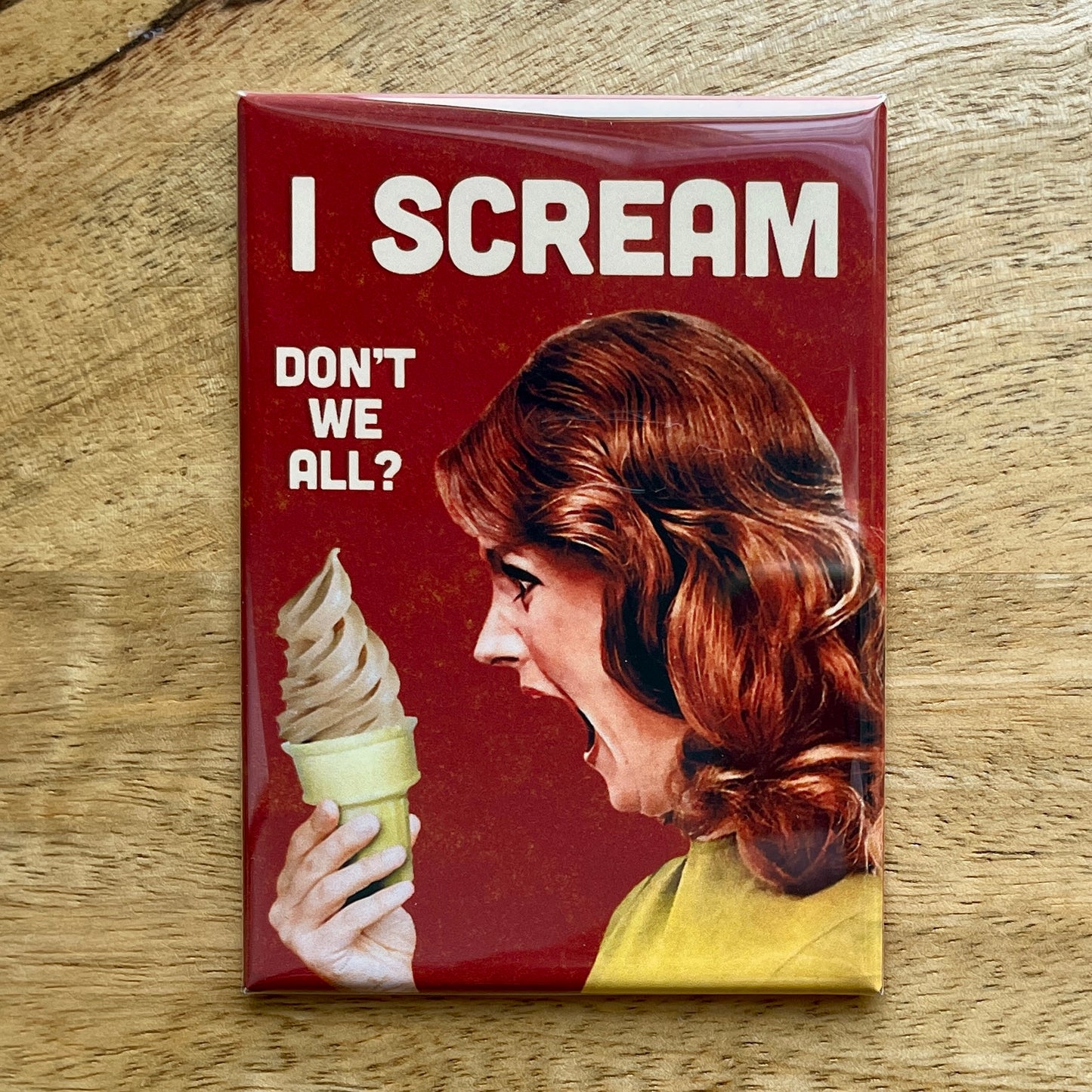 I Scream (don't we all) funny ice cream magnet