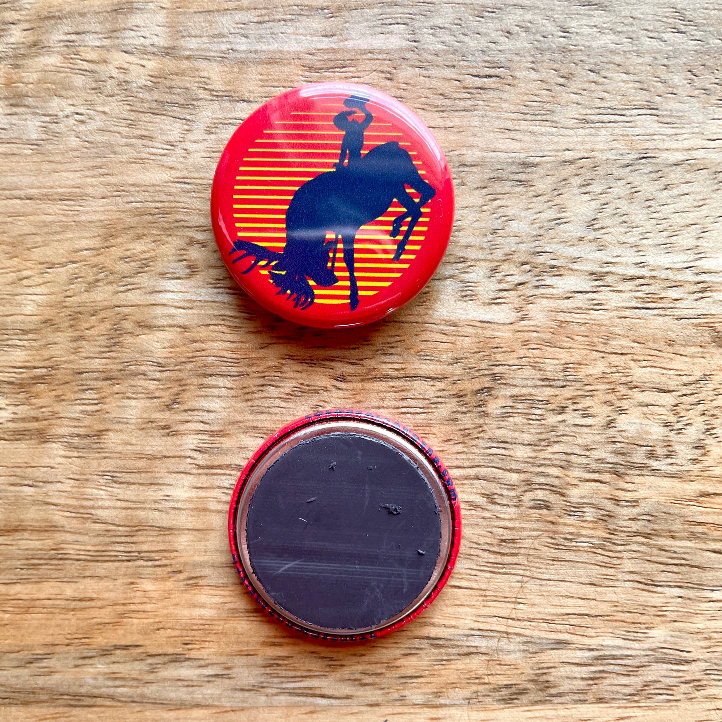 Moose Rodeo Cowgirl (button or magnet)