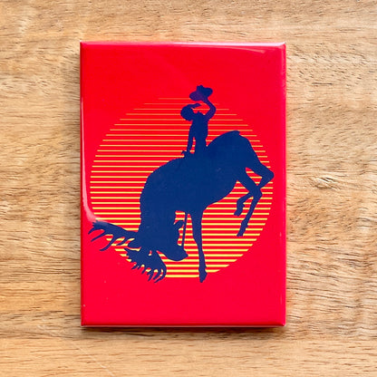 Moose Rodeo Cowgirl funny magnet