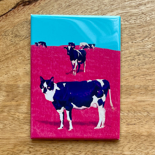 Mr. Cowbody cow cat funny magnet