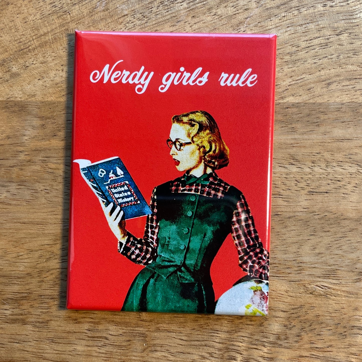 Nerdy Girls Rule funny magnet