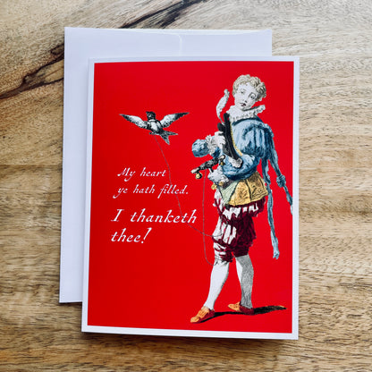 Renaissance Thank You funny greeting card