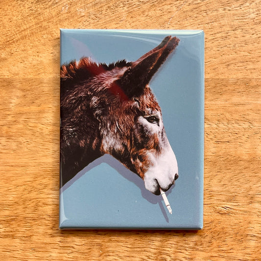 Sad Smoking Donkey funny magnet