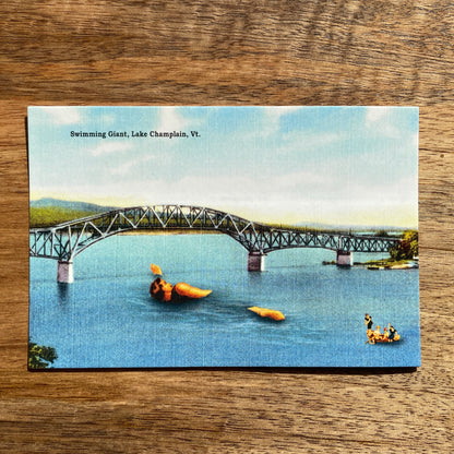 Vermont Swimming Giant Postcard