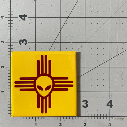 Zia Alien funny New Mexico/Southwest magnet