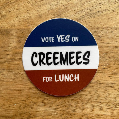 Creemees for Lunch funny ice cream sticker