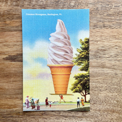 Vermont Creemee Strongman Postcard
