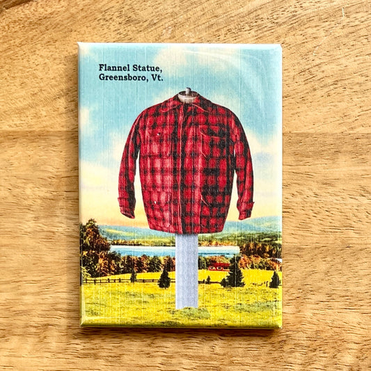 Flannel Statue funny Vermont magnet