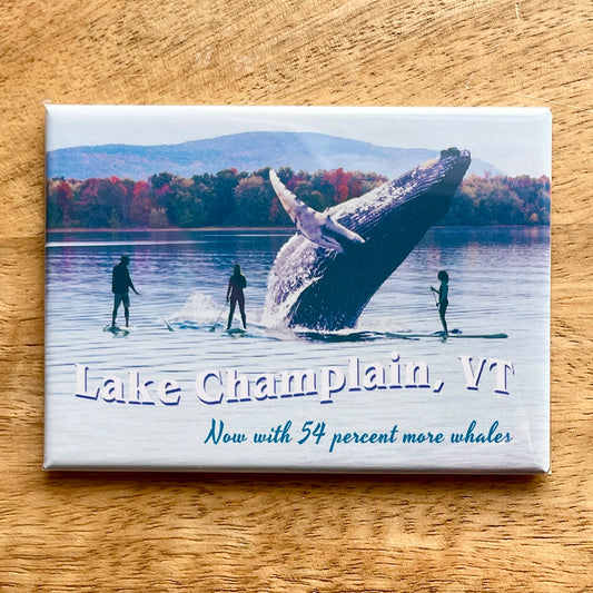 Lake Champlain Whales funny Vermont magnet