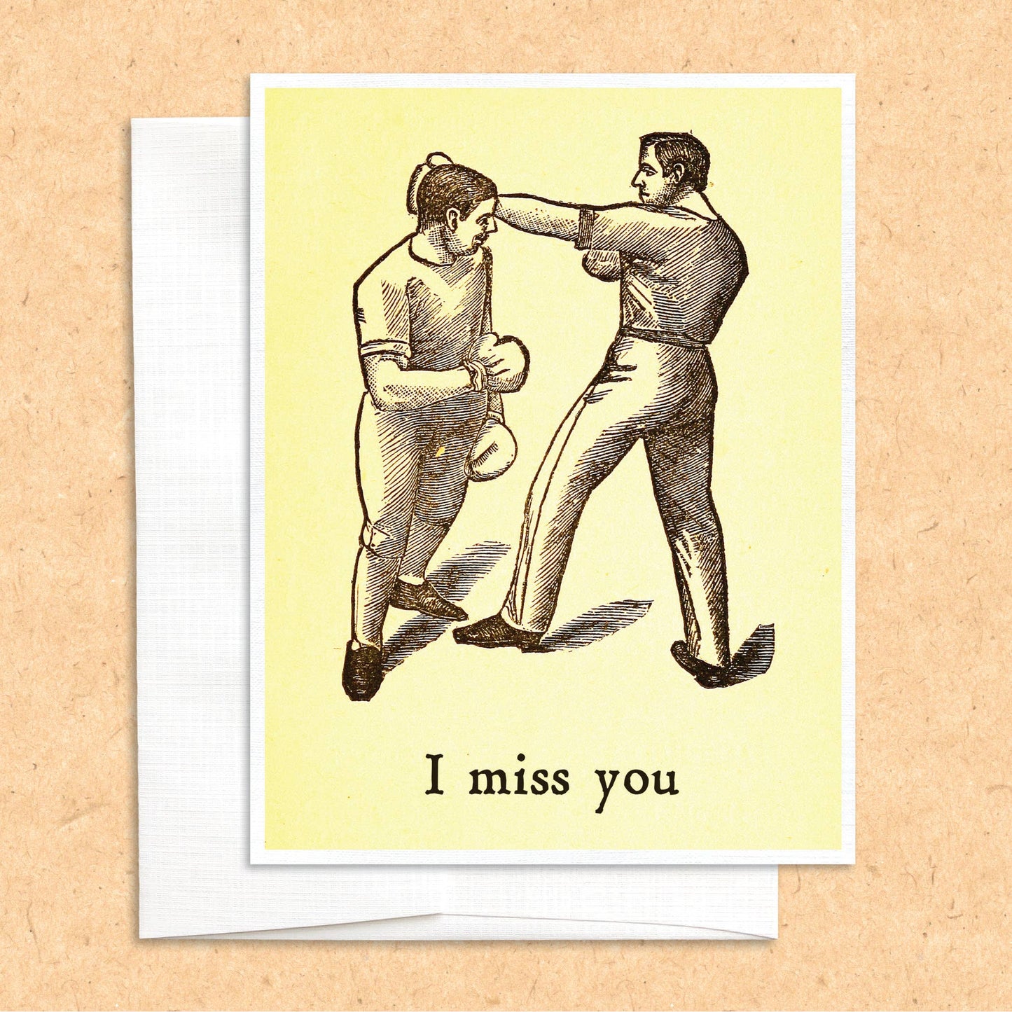 I Miss You Boxers funny greeting card