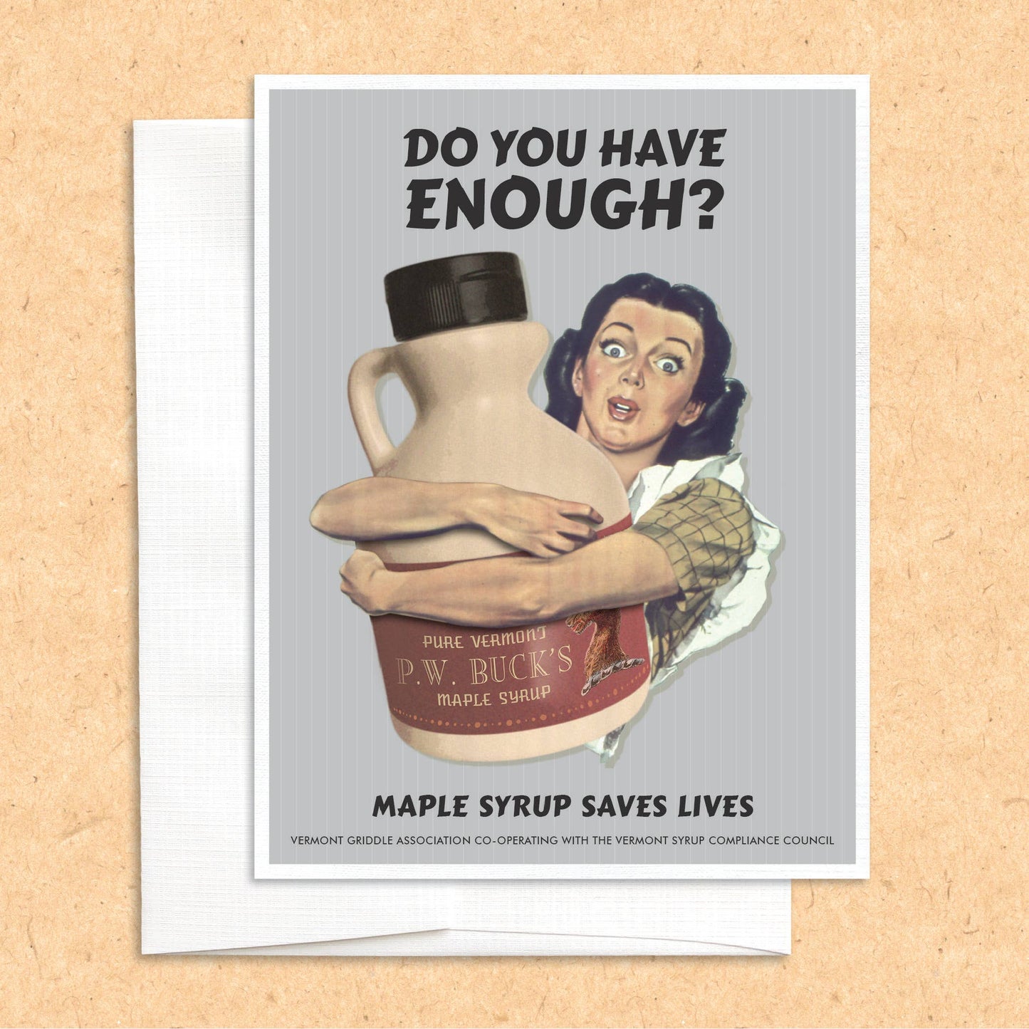 Maple Syrup Saves Lives funny greeting card