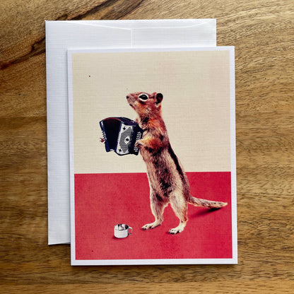 Musical Squirrel funny greeting card