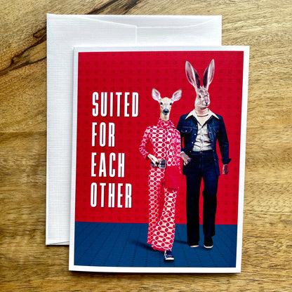 Suited for Each Other funny love greeting card