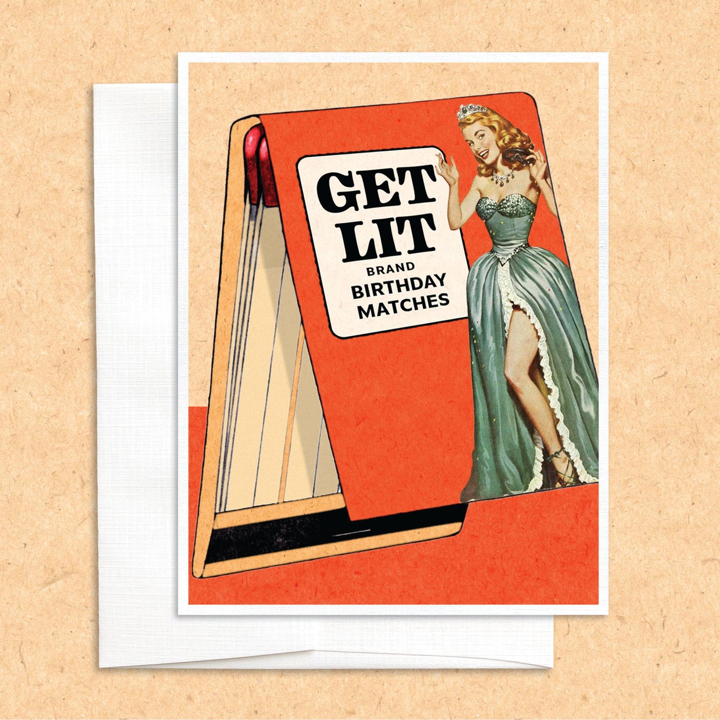 Get Lit Birthday Matches Birthday funny greeting card