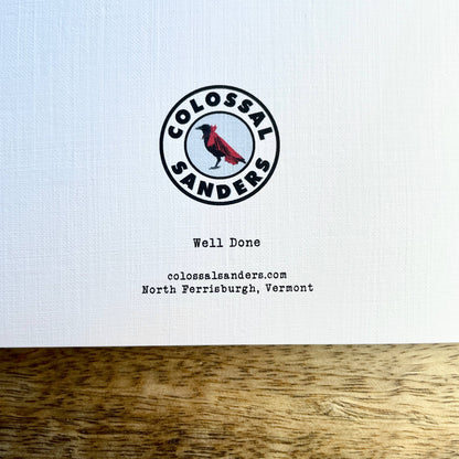 Well Done funny food greeting card