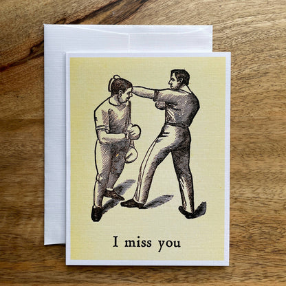 I Miss You Boxers funny greeting card