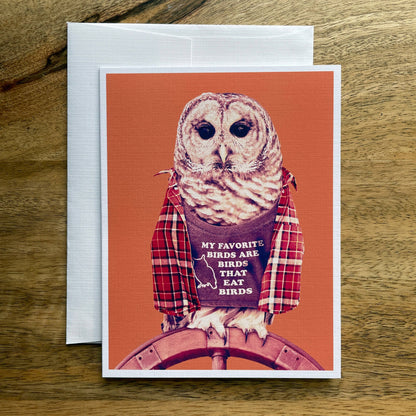 Owl Card funny bird greeting card