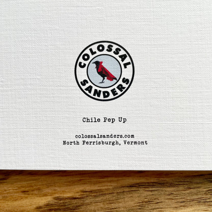 New Mexico Chile Pep Up Service Station funny greeting card