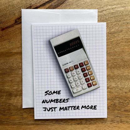 Boobs calculator funny greeting card