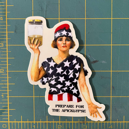 Apicklypse pickle funny sticker