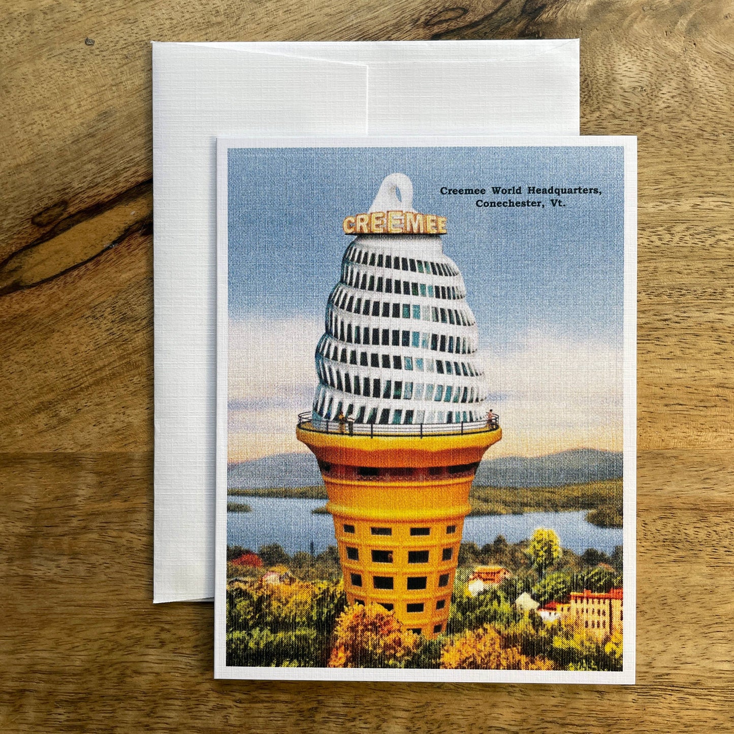 Creemee World Headquarters Funny Ice Cream Greeting Card