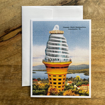 Creemee World Headquarters Funny Ice Cream Greeting Card