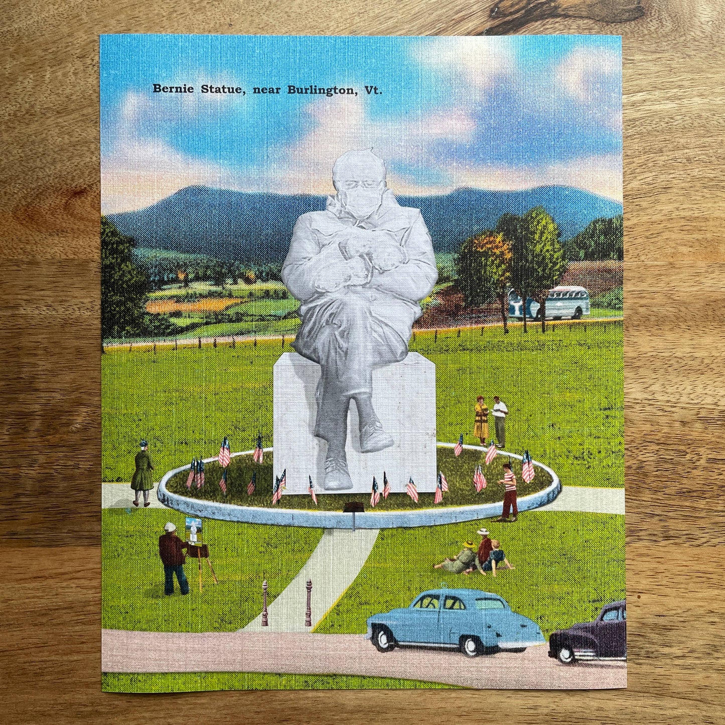 Bernie Sanders Statue art print