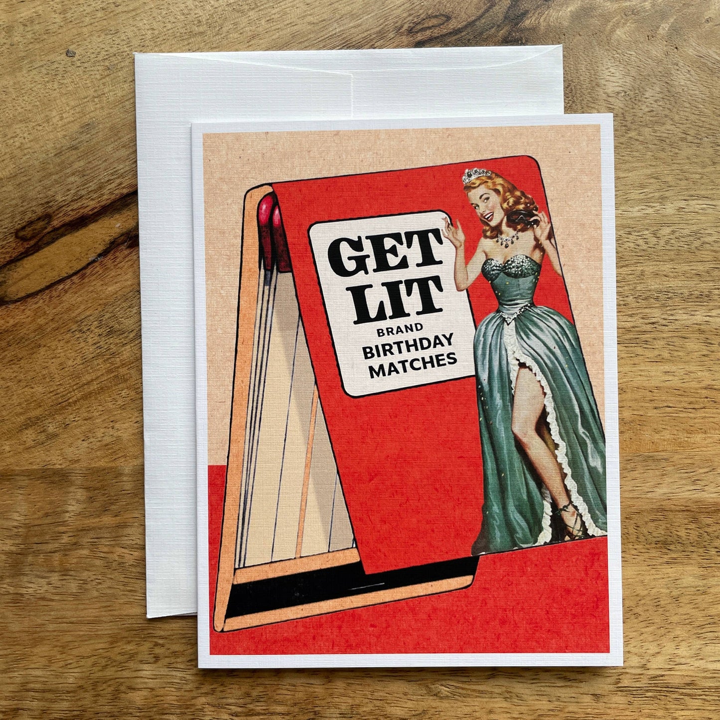 Get Lit Birthday Matches Birthday funny greeting card