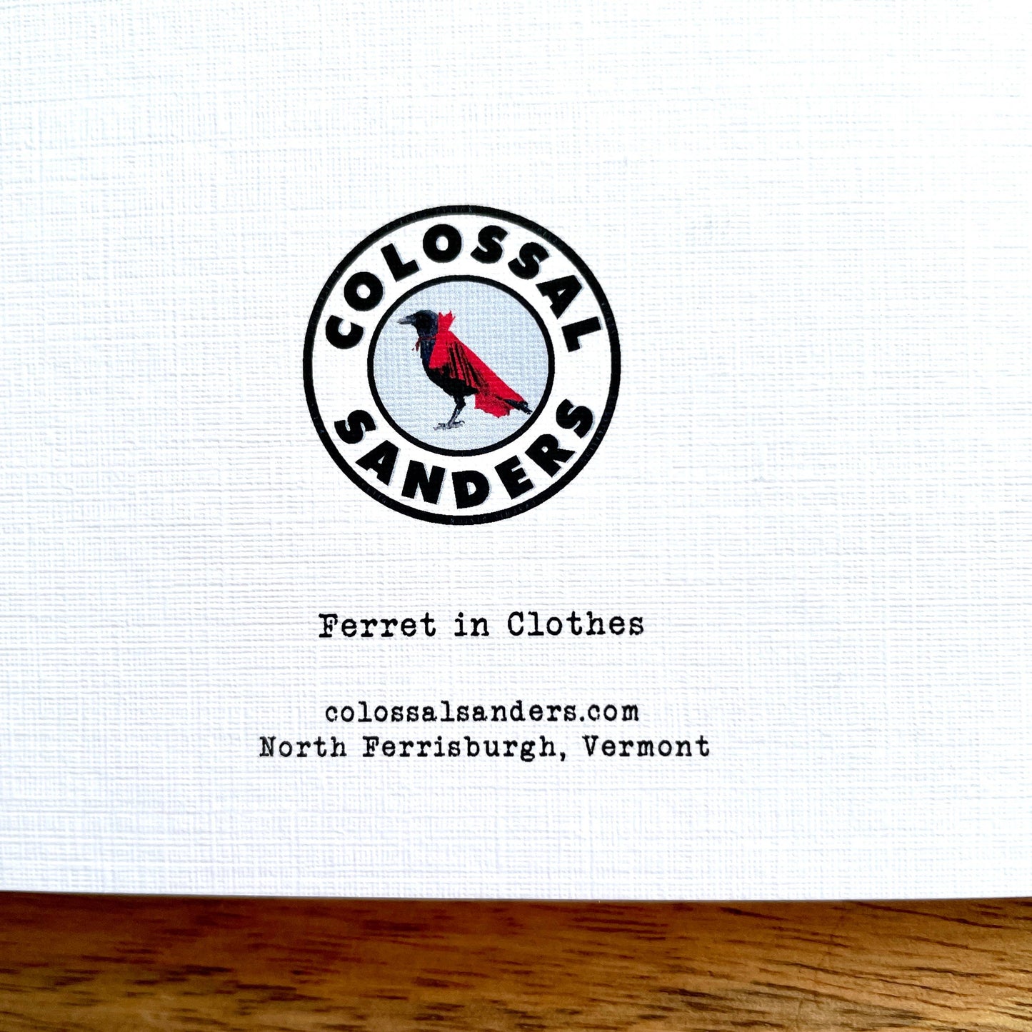 Lady Ferret in Clothes funny animal greeting card