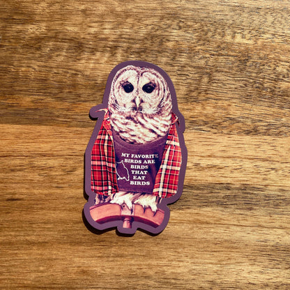 Barred Owl funny bird magnet