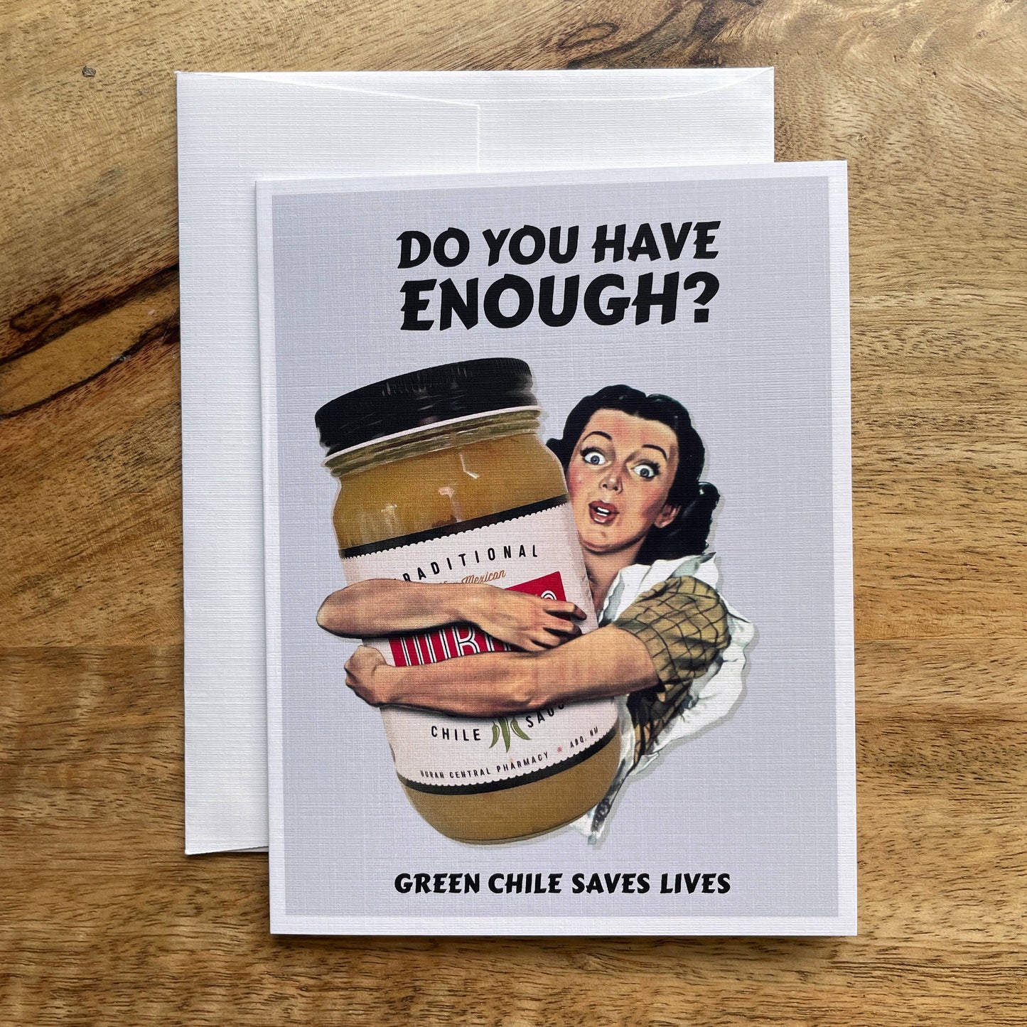 Green Chile funny New Mexico greeting card