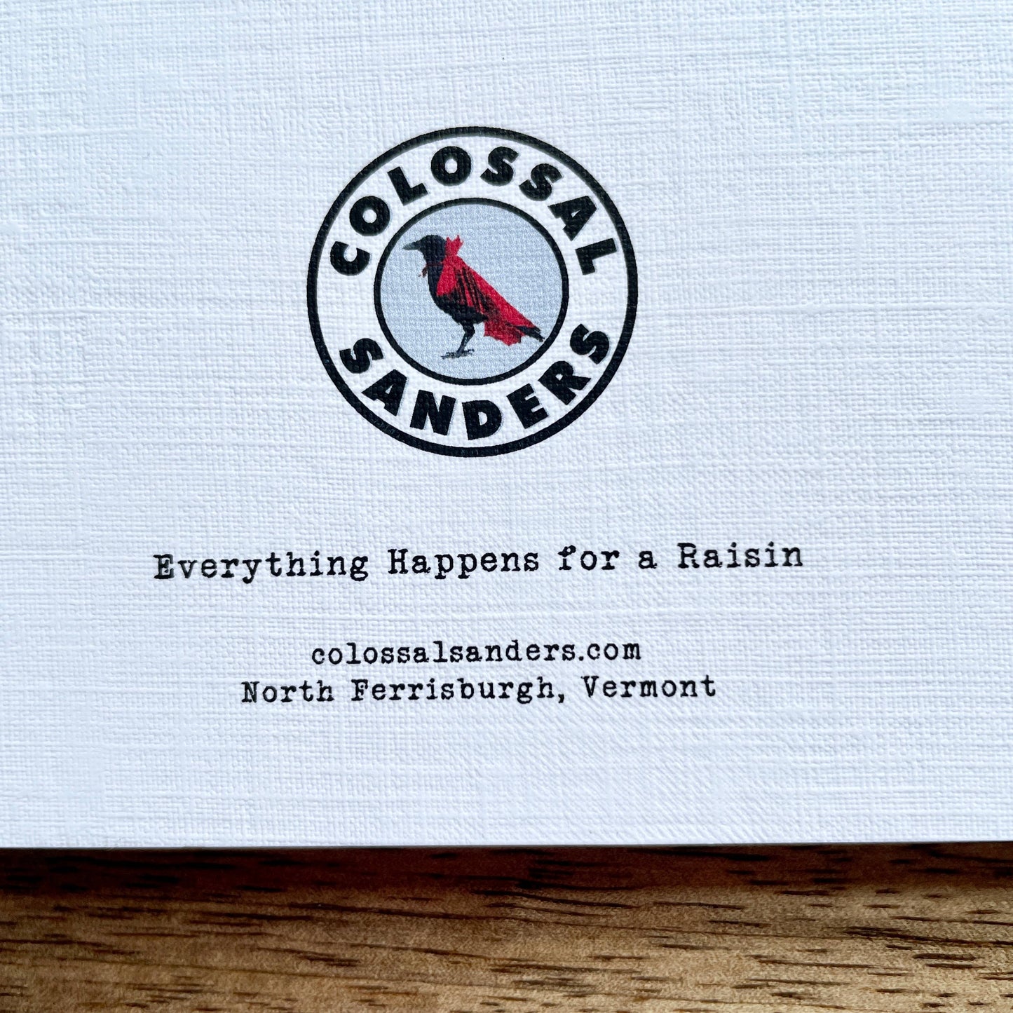 Everything Happens for a Raisin funny greeting card