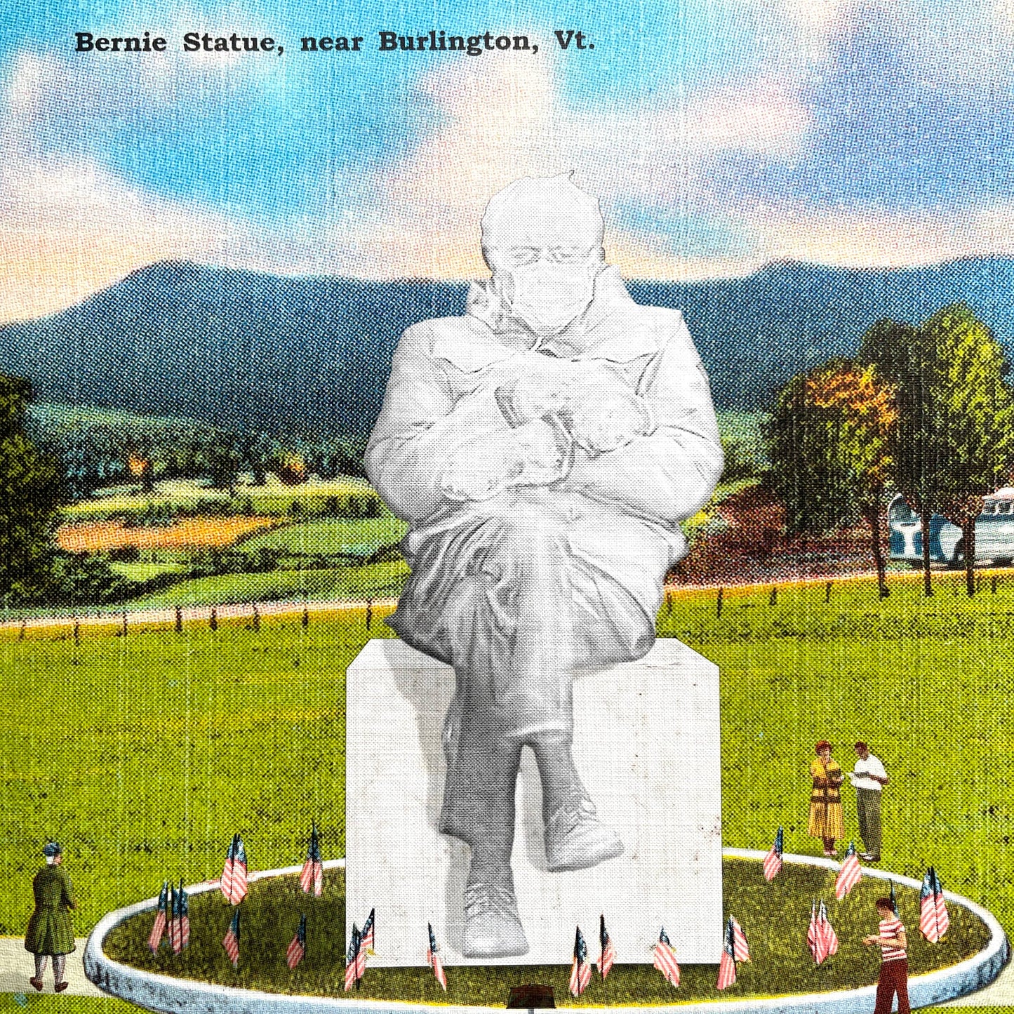 Bernie Sanders Statue art print