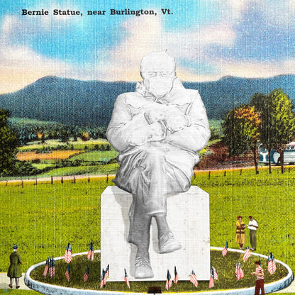 Bernie Sanders Statue art print